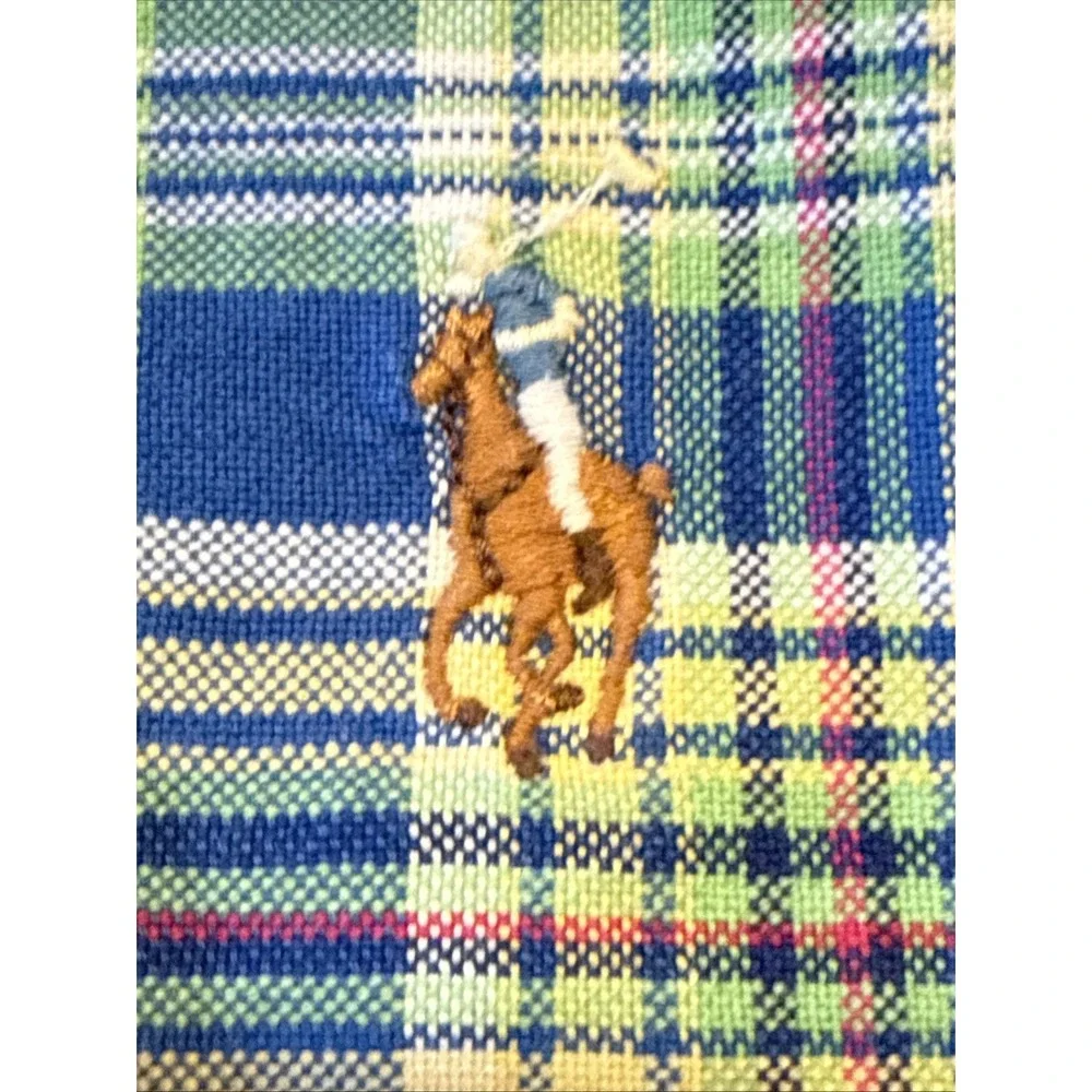 Polo Ralph Lauren Men's Large Custom Fit Long Sleeve Button Down Shirt Plaid